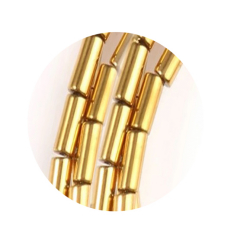 STHW2132-  1 Strang Hämatit Zylinder 2x8 A Qualität Gold