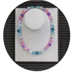 HZK1208- wunderschöner Blickfang Rosablau pastel 12#