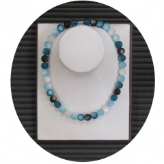 HZK1214- wunderschöner Blickfang BlauverlaufWeiss 12#