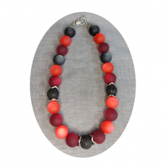 HZK2016- wunderschöner Blickfang Rot Orange mit Lave 20#