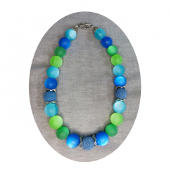 HZK2032- wunderschöner Blickfang Blau Grün mit Lave 20#