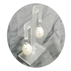 NQ8201- 1 paar Ohrschmuck MK-Perlen Barok XXL weiß 925 Silber