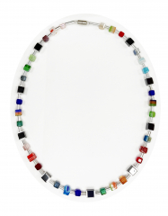 CALU600- Blickfang feine 6x6 Würfelkristall, Katzenaugen Regenbogen