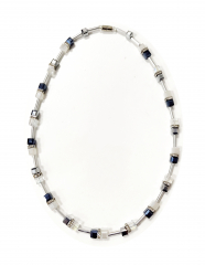 CALU601- Blickfang feine 6x6 Würfelkristall, Katzenaugen Schwarz,weiß