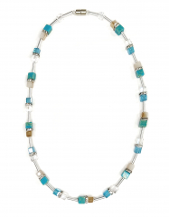 CALU607- Blickfang feine 6x6 Würfelkristall, Katzenaugen Milchweiss, Aquamarin, kristallklar