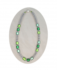 ASKA002- Blickfang grün , grün , türkis aus elox. Alum. Walzen 10x10 und Scheiben