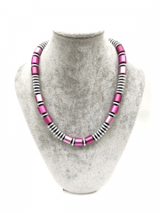 ASKA003- Blickfang pink, pink, rosa aus elox. Alum. Walzen 10x10 und Scheiben