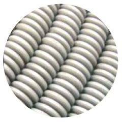 CS3001- 1 Strang Holzscheibe Silber matt 15x4