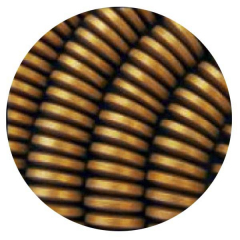 CS3005- 1 Strang Holzscheibe Gold Matt 15x4