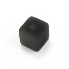 HZ8F26- 100 grau-schwarz matt Harzperlen Würfel 8x8x8